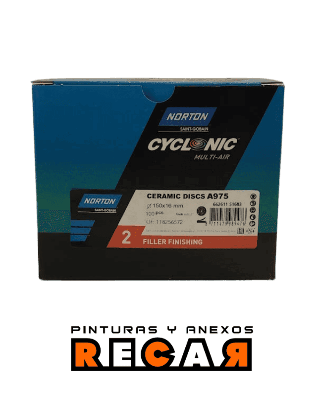 Norton Cyclonic A975 Self-Grip 150X16Mm Gr500 100 Unidades Paso 1 Verde (P150) - Imagen 4