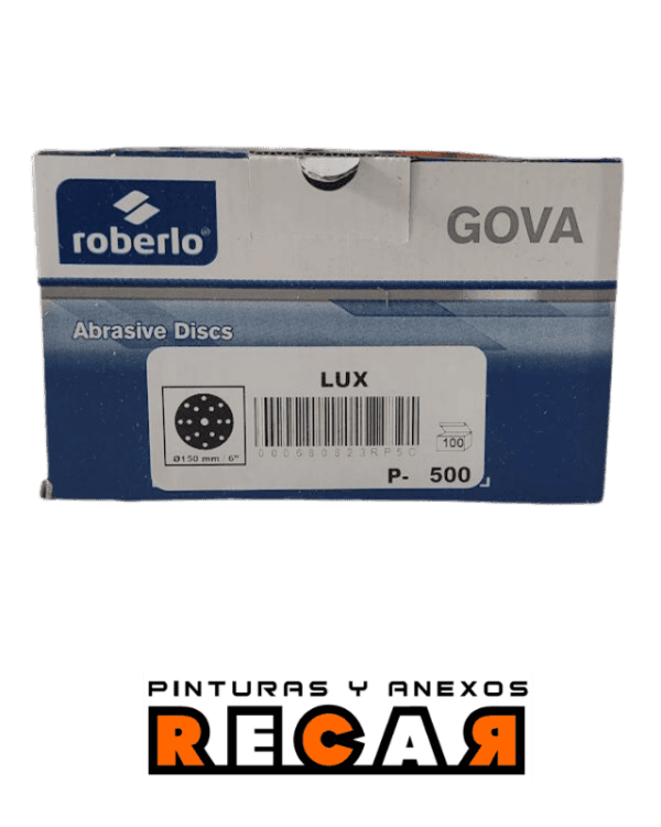 Roberlo Guide X Roberlo Disco Lija Gova Lux 100 Unidades - Pinturas RECAR