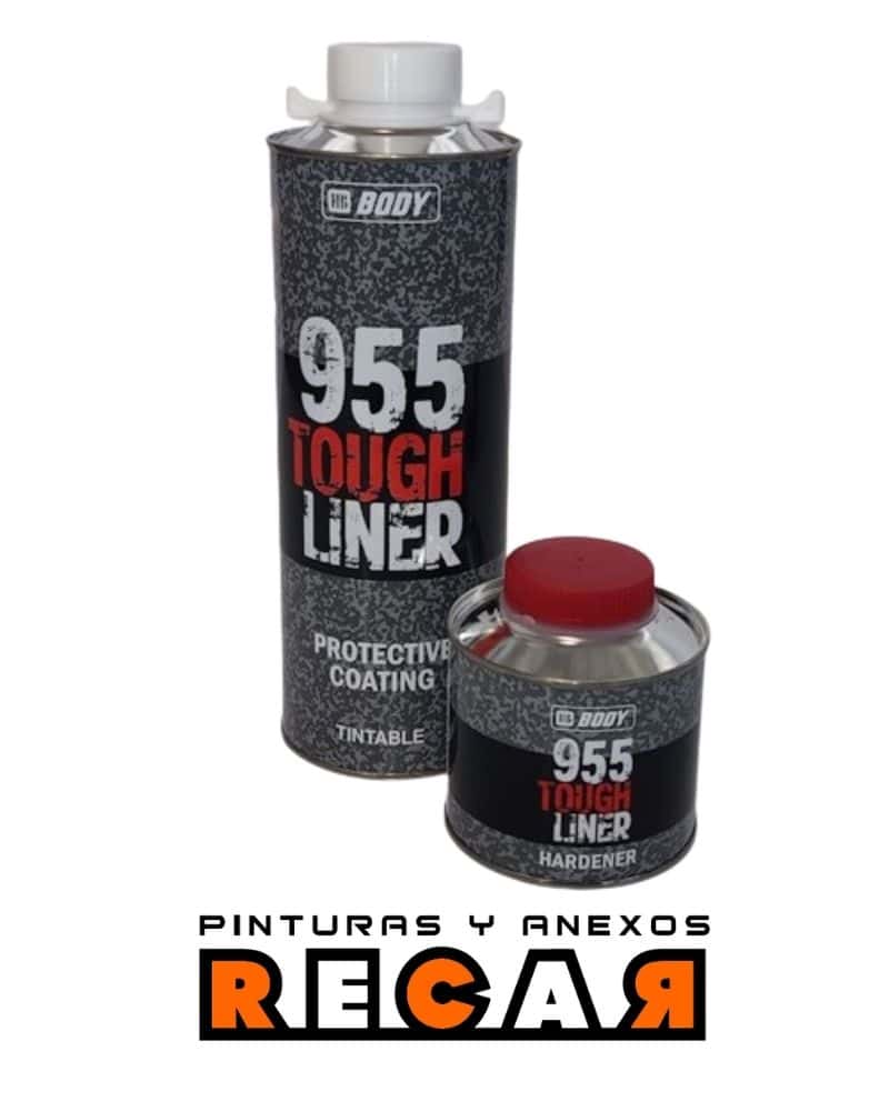 Body Kit 955 Tough Liner + Hardener Negro o Tintable - Imagen 2