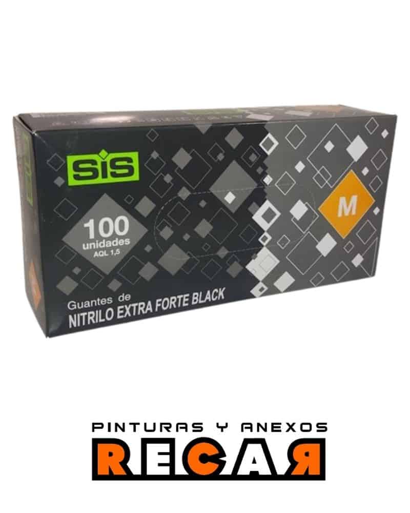 Guantes De Nitrilo Extra Forte Black 100 Uds